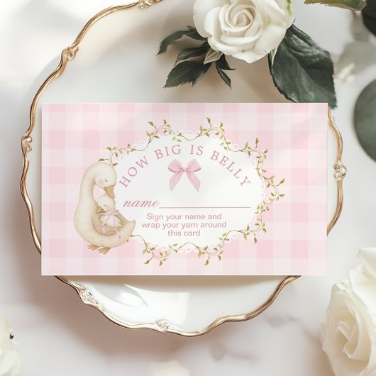 Wie groß ist der Bauch Silly Goose Pink Gingham Begleitkarte