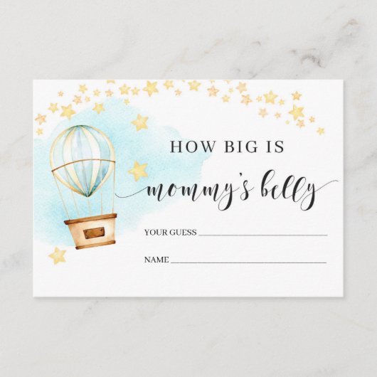 Wie groß ist der Heißluftballon der Mama-Bauchkart Begleitkarte (Vorderseite)