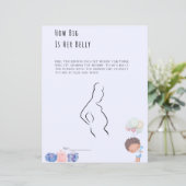 Wie groß ist ihr Babyduschenspiel? (Stehend Vorderseite)