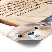 Wie groß ist ihr Beinwald Tierspiel-Zeichen? Poster (Ecke)