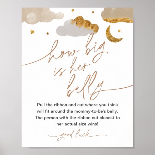 Wie groß ist ihr Game Twinkle Star Baby Dusche? Poster (Vorne)