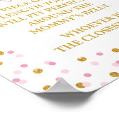 Wie groß ist Mama's Baby Shower Game Pink Poster (Ecke)