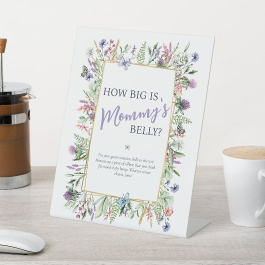 Wie groß ist Mama's Bauch? | Baby Showspiel Sockelschild (In SItu)