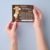 Wie groß ist Mama's Bauch Cowboy Shower Game Card Flyer (Gruppe)