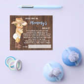 Wie groß ist Mama's Bauch Cowboy Shower Game Card Flyer (Einzeln)