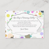 Wie groß ist Mama's Bauch Fun Baby Shower Game Begleitkarte (Vorderseite)