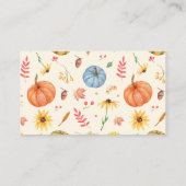 Wie groß ist Mama's Bauch Pumpkin Baby Shower Game Begleitkarte (Rückseite)