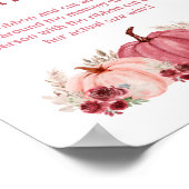 Wie groß ist Mama's Bauch Pumpkin Baby Shower Game Poster (Ecke)