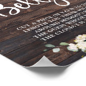 Wie groß ist Mama's Bauch-Schild-Spiel Holz rustik Poster (Ecke)