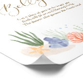 Wie groß ist Mama's Bauch unter der Sea Baby Dusch Poster (Ecke)