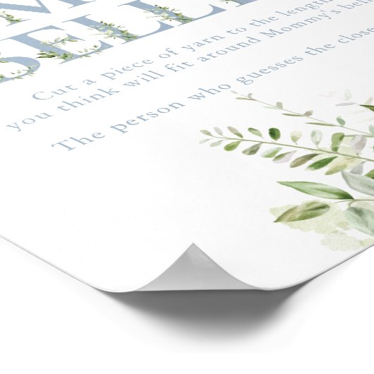 Wie groß ist Mama's Bauchblauer Babydusche? Poster (Ecke)