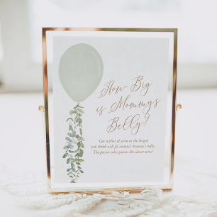 Wie groß ist Mama's Bauchdecke Ballon Babydusche? Poster