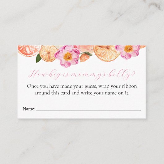 Wie groß ist Mama's Bauchjungen Duschkarte? Begleitkarte (Vorderseite)