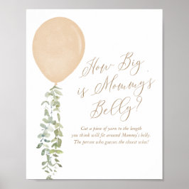 Wie groß ist Mama's Bly Gold Ballon Babydusche Poster