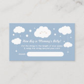 Wie groß ist Mommy Bly Blue Cloud Baby Showspiel Begleitkarte (Vorderseite)