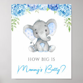 Wie groß ist Mommys Baby Elephant Baby Shower Game Poster
