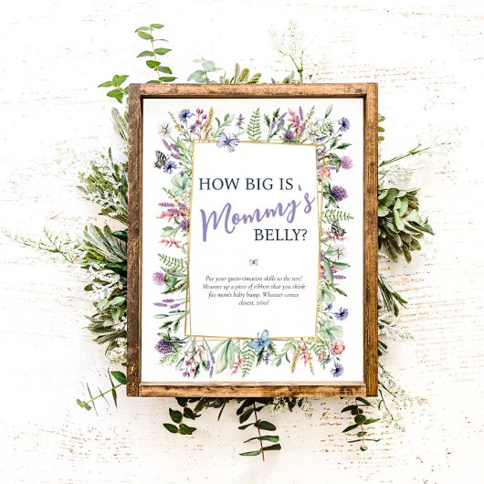 Wie groß ist Mommys Baby Garden Baby Shower Game Poster