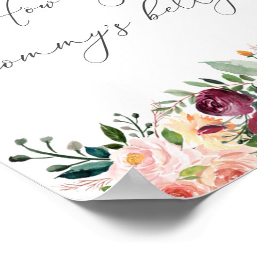 Wie groß ist Mommys Baby Shower Game Sign Poster (Ecke)