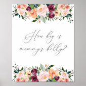 Wie groß ist Mommys Baby Shower Game Sign Poster (Vorne)