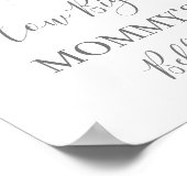 Wie groß ist Mommy's Bauch-Zeichen Poster (Ecke)