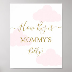 Wie groß ist Mommy's Bauchwolken-Zeichen Poster
