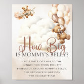 WIE GROSS IST MOMMYS BELLY Bear Baby Shower Game? Poster (Vorne)