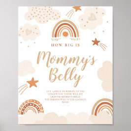 Wie groß ist Mommys Belly-Boho-Regenbogenzeichen Poster