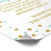 Wie groß ist Mommy's Belly Royal Mint & Gold Sign Poster (Ecke)