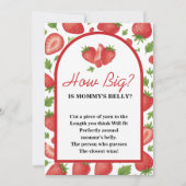 Wie groß ist Mommy's Belly Strawberry Berry Game Einladung (Vorderseite)