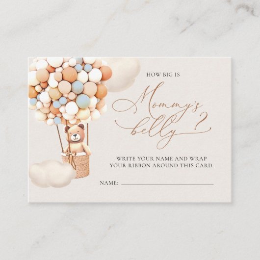 Wie groß sind ihre Bauchzettel - braune Bärenballo Begleitkarte (Vorderseite)