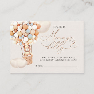 Wie groß sind ihre Bauchzettel - braune Bärenballo Begleitkarte