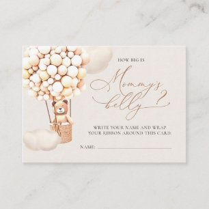 Wie groß sind ihre Bauchzettel - braune Bärenballo Begleitkarte