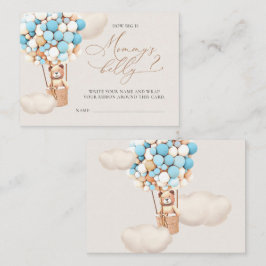 Wie groß sind ihre Bauchzettel - braune Bärenballo Begleitkarte