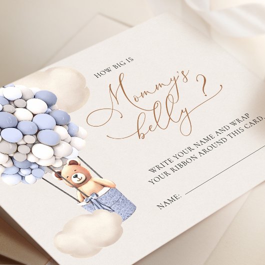 Wie groß sind ihre Bauchzettel - braune Bärenballo Begleitkarte