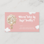 Wie groß sind ihre Bauchzettel, die rosa Bärenball Begleitkarte (Vorderseite)