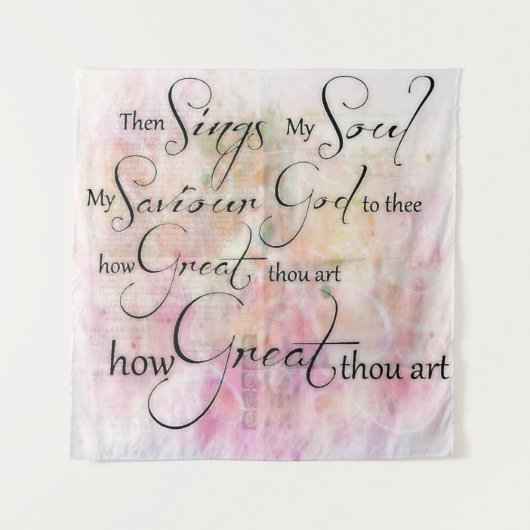 Wie großartig du bist wandteppich (Vorderseite)