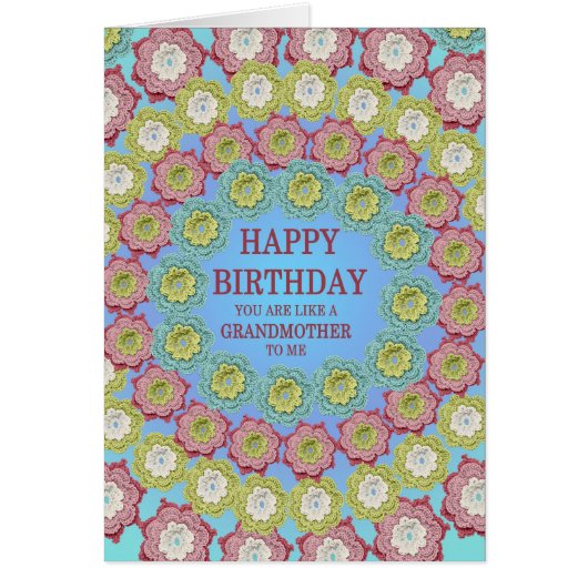 Wie Großmutter zum Geburtstag Crochet-Blume (Vorne)