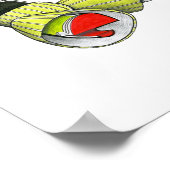 Wie grün ist mein Monster? Poster (Ecke)