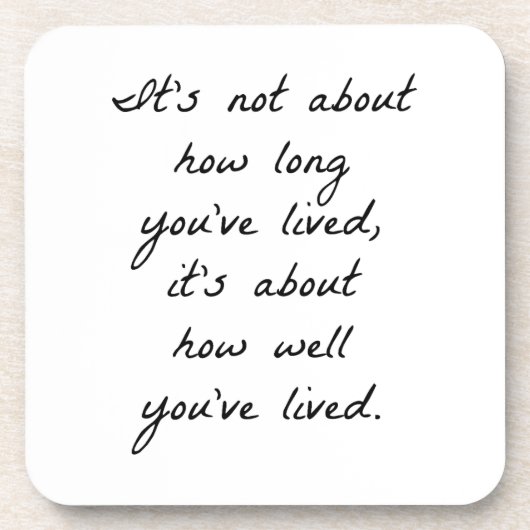 Wie gut du harten Kunststoff-Untersetzer gelebt ha Getränkeuntersetzer (Vorderseite)