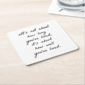 Wie gut du Papier-Untersetzer gelebt hast Rechteckiger Pappuntersetzer (angewinkelt)