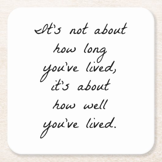 Wie gut du Papier-Untersetzer gelebt hast Rechteckiger Pappuntersetzer (Vorderseite)