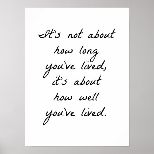 Wie gut du Poster gelebt hast (Vorne)