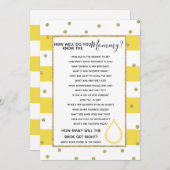 Wie gut kennen Sie das Babyduschenspiel? Einladung (Vorne/Hinten)