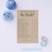 Wie gut kennen Sie das Braut-Kraft-Duschspiel? Flyer (Einzeln)