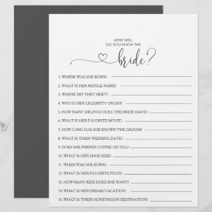 Wie gut kennen Sie das Bride Brautparty Game?
