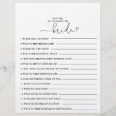 Wie gut kennen Sie das Bride Brautparty Game? (Vorderseite)