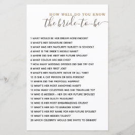 Wie gut kennen Sie das Bride Brautparty Game?