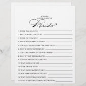 Wie gut kennen Sie das Bride Brautparty Game? (Vorne/Hinten)