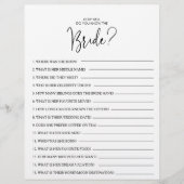 Wie gut kennen Sie das Bride Brautparty Game? (Vorderseite)