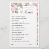 Wie gut kennen Sie das Bride Brautparty Game? (Vorderseite)
